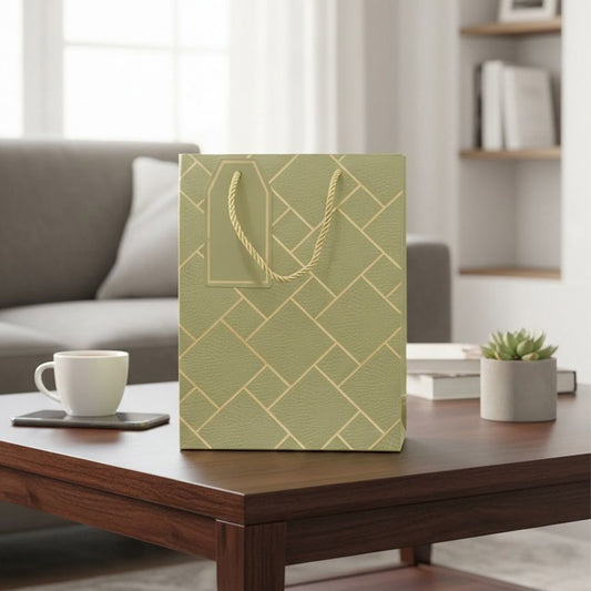 IZELS Premium Luxury Paper Gift Bags-light Green
