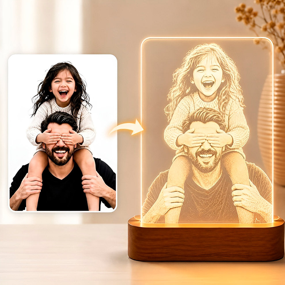Personalised LED Lamp For Father