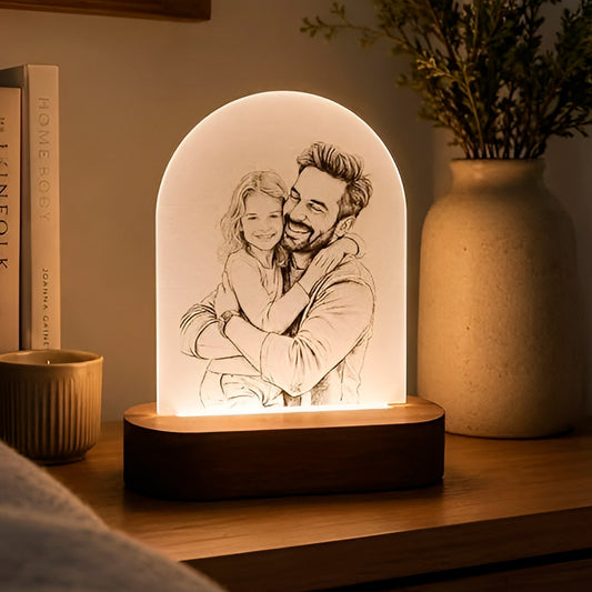 Personalised LED Lamp For Father