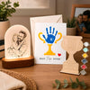 IZELS Father’s Day Gift for Dad – Personalized LED Photo Lamp with Greeting Card & DIY Best Dad Trophy Kit | Birthday Gift for Father, Papa, Dad from Daughter/Son
