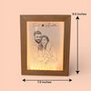 IZELS Personalized Photo LED Frame – Custom Name & Photo Engraved Wooden Light Frame | Anniversary Gift, Wedding Gift, Valentine Gift, Birthday Gift for Couple