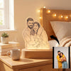 IZELS Personalized PHOTO LED Lamp –  Night Lamp with Wooden Base | Anniversary Gift, Wedding Gift, Valentine Gift for Couple