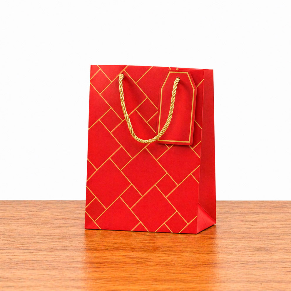 IZELS Premium Luxury Paper Gift Bags-Red